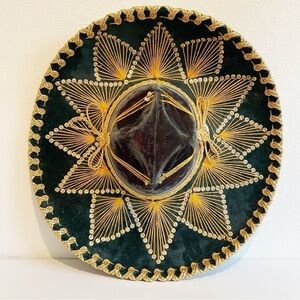Salazar Yepez Mariachi Mexican Sombrero Green Gold‎ Sequins